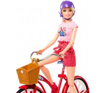 copy of BARBIE con BICICLETTA e Accessori Originale Mattel FTV96