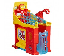 SPIDEY AMAZING FRIENDS Playset Figure 10cm IRON MAN Stark Tower Hasbro F9351