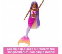 BARBIE Doll COLOR CHANGE MERMAID Brooklyn 30cm Original Mattel GTF90
