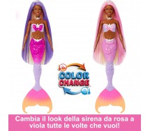 BARBIE SIRENA Brooklyn Bambola 30cm COLOR CHANGE Originale Mattel HRP98