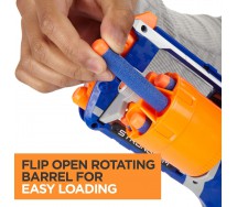 NERF N-STRIKE STRONGARM BLASTER White Rifle with 6 ELITE DART BROWN BOX HASBRO 36033