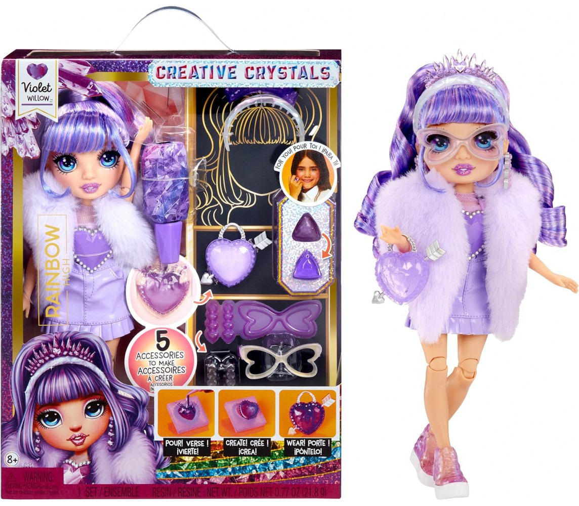 Rainbow High VIOLET Creative Crystals Fashion Doll 28cm Resin Play MGA OMG O.M.G.