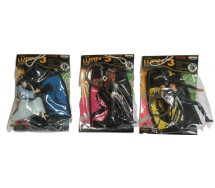 LUPIN Third III Lot 3 KEYHOLDER With Sachet Keychain 6cm BANPRESTO Fujiko Goemon