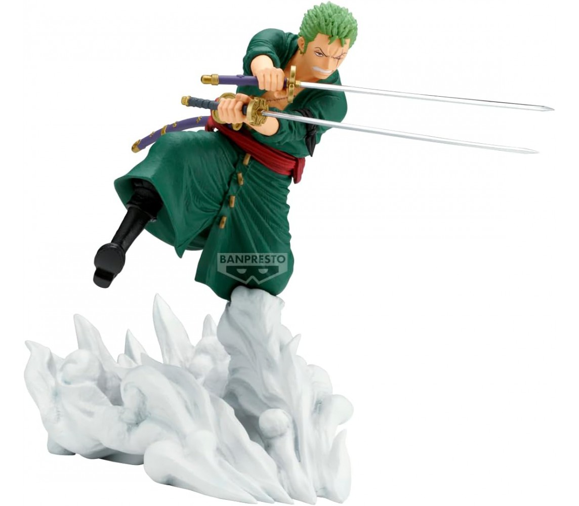 BANPRESTO ONE PIECE RORONOA ZORO Figure Statue 15cm SENKOUZEKKEI Egghead