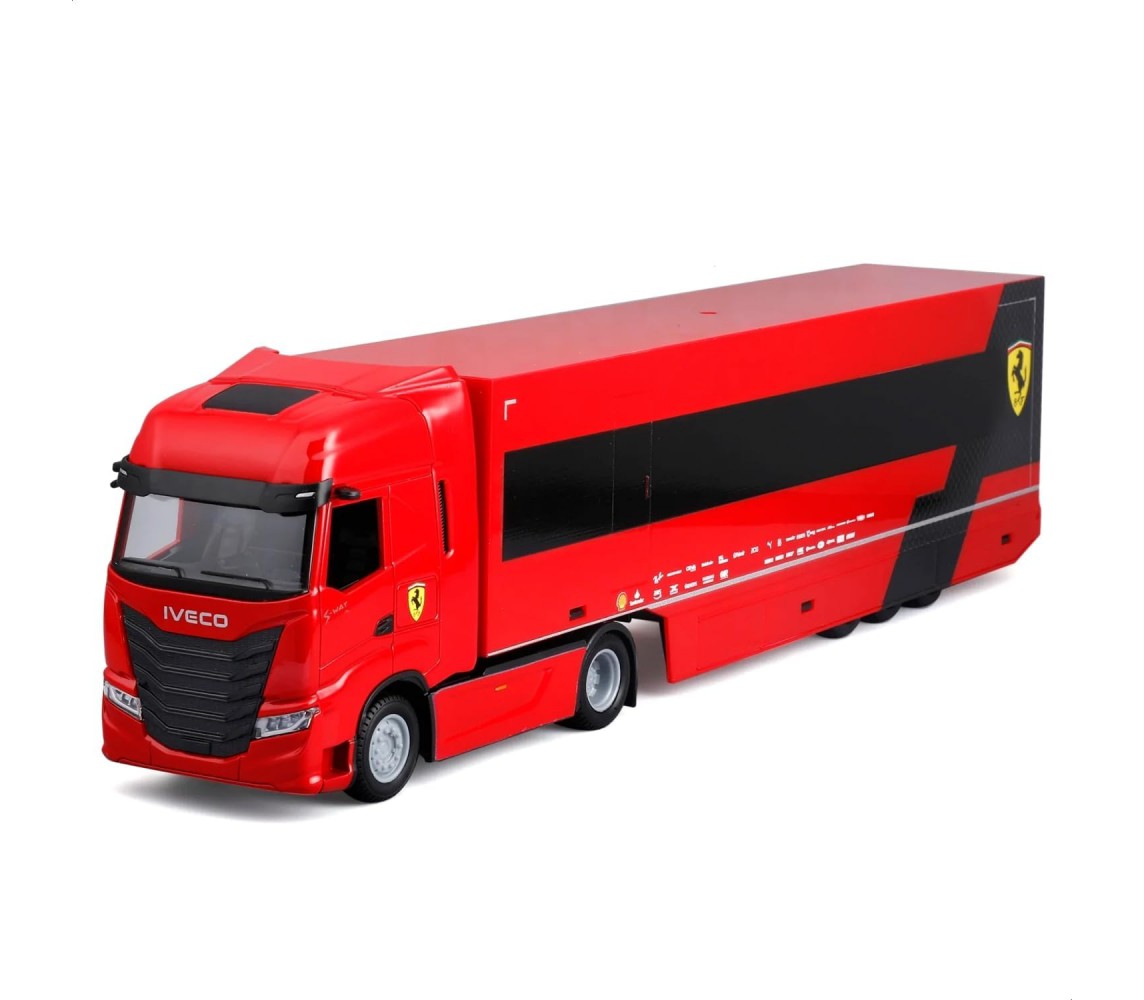 FERRARI Hauler Iveco S-Way 570 LECLERC SF-24 Car Model Formula 1 2025 DieCast 1/43
