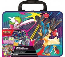 POKEMON Collezione Valigetta MEGA LUCARIO METALLO Gioco Carte ITALIANO Bauletto
