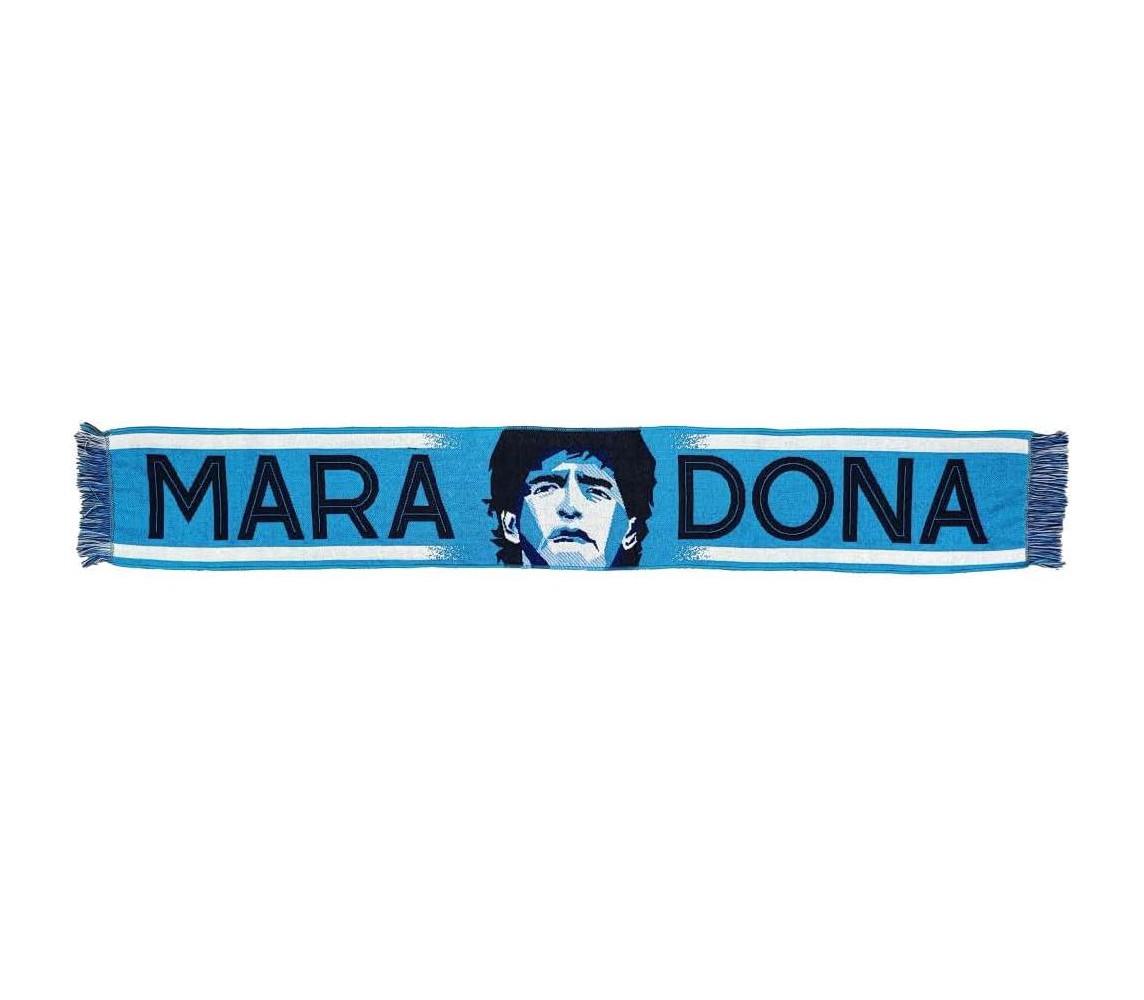 MARADONA Diego El pibe de Oro Sciarpa Calcio Ufficiale 140cm JACQUARD