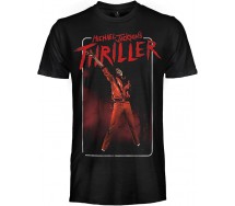 MICHAEL JACKSON Adult T-Shirt Black THRILLER Original ROCK MUSIC OFFICIAL Licensed