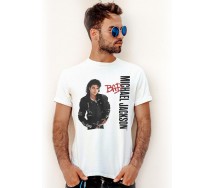 MICHAEL JACKSON Adult T-Shirt Black BAD Original ROCK MUSIC OFFICIAL Licensed