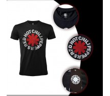 RED HOT CHILI PEPPERS Adult T-Shirt Black LOGO Original ROCK MUSIC OFFICIAL Licensed
