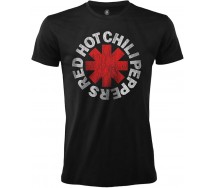 RED HOT CHILI PEPPERS Adult T-Shirt Black LOGO Original ROCK MUSIC OFFICIAL Licensed
