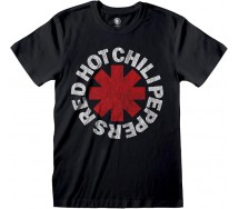 RED HOT CHILI PEPPERS Adult T-Shirt Black LOGO Original ROCK MUSIC OFFICIAL Licensed