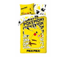 POKEMON Bed Set Pikachu PIKA PIKA DUVET COVER 140x200 Polyester ORIGINAL POK-1042BL
