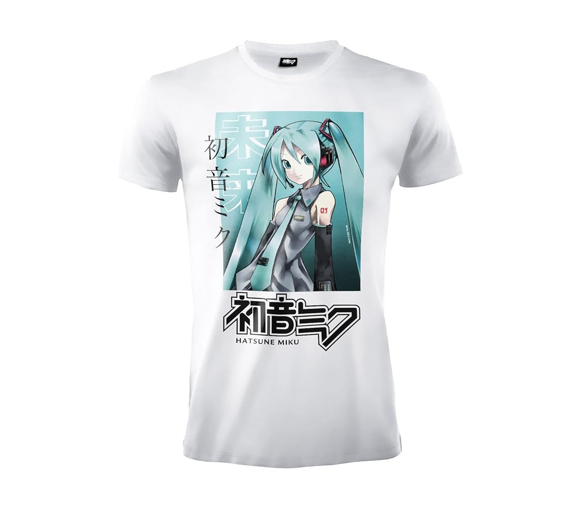 HATSUNE MIKU Adult T-Shirt White Anime Waifu Original OFFICIAL Licensed