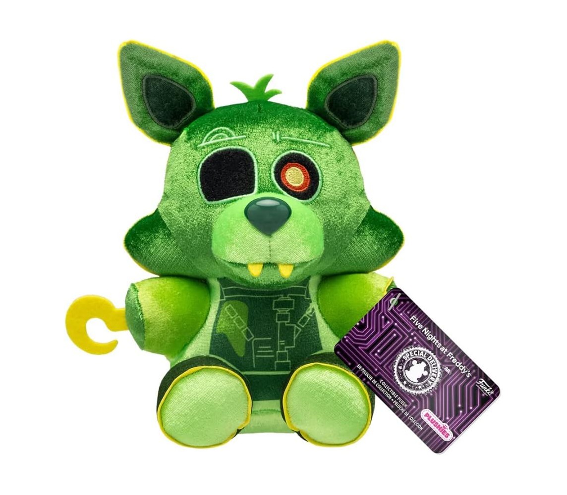 FIVE NIGHTS AT FREDDY's Plushies Tie-Dye FOXY GREEN RADIOACTIVE 18cm ORIGINAL Official FNAF