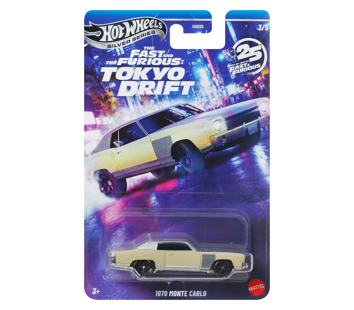 FAST FURIOUS Tokyo Drift Car Model 1970 MONTE CARLO Scale 1:64 8cm Hot Wheels JKX07