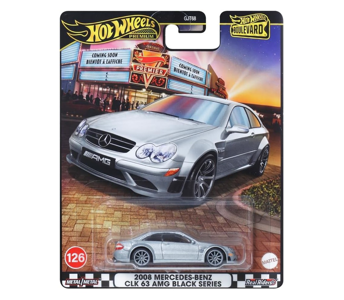 MERCEDES CLK 63 AMG BLACK SERIES Hot Wheels Boulevard 126 Car Model Cast Model Scale 1:64 7cm JBL07