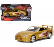 BOXROTTO Fast Furious Modello Auto TOYOTA SUPRA GOLD 12cm 1/32 Jada Toys