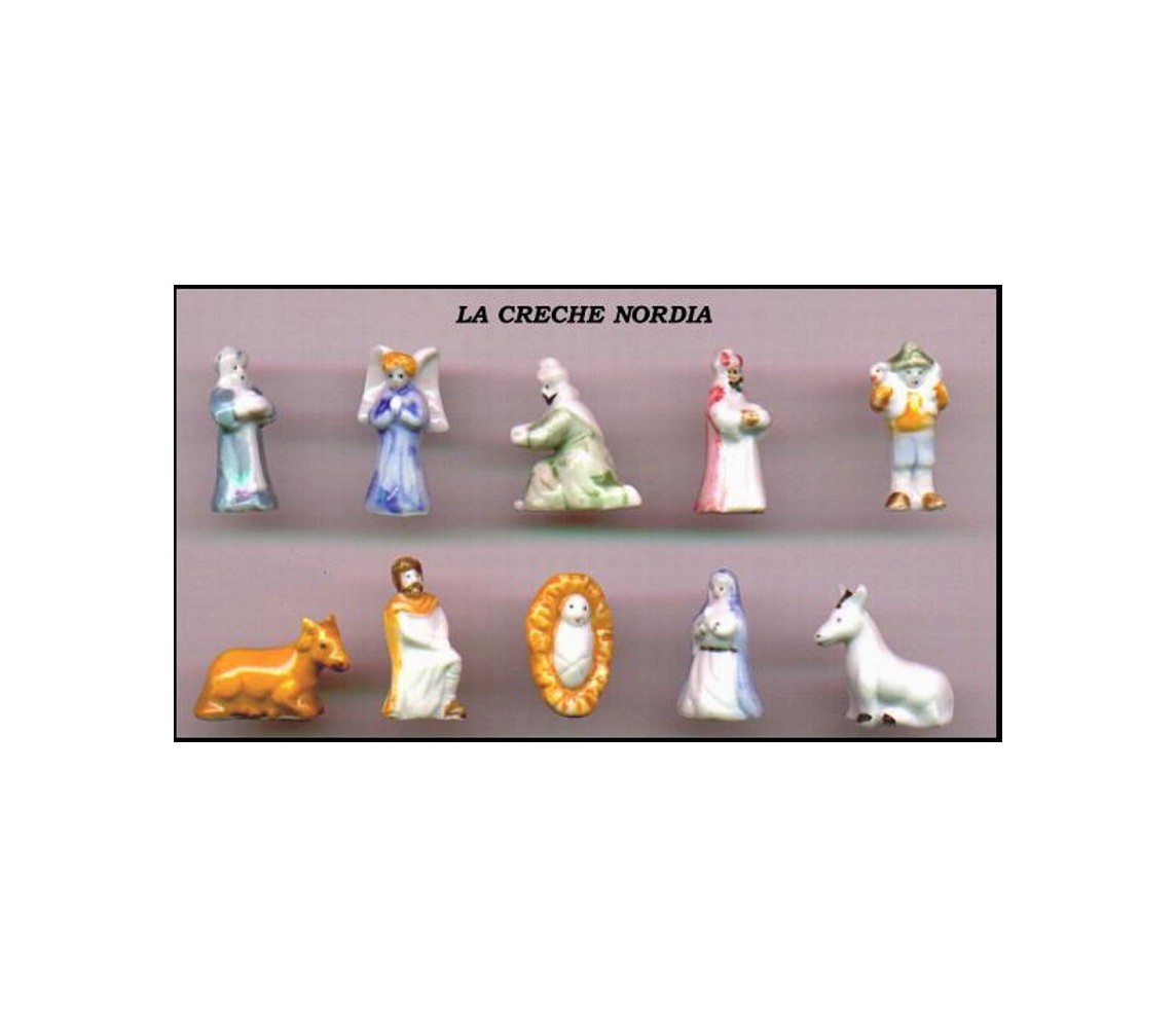 copy of RARO Presepe Set 10 figure porcellana 4cm BONNE MINNE Feves Francia