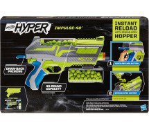 BROKEN PACKAGE NERF Blaster IMPULSE-40 Serie HYPER with 30 Balls and Glasses ORIGINAL Hasbro F2899