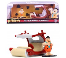 FLINTMOBILE da GLI ANTENATI THE FLINTSTONES Modellino 12cm con figura di FRED FLINTSTONES Scala 1/32 Originale JADA Toys