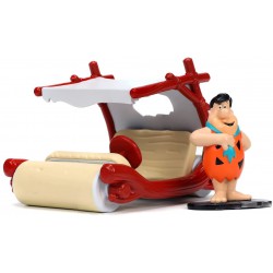 FLINTMOBILE da GLI ANTENATI THE FLINTSTONES Modellino 12cm con figura di FRED FLINTSTONES Scala 1/32 Originale JADA Toys