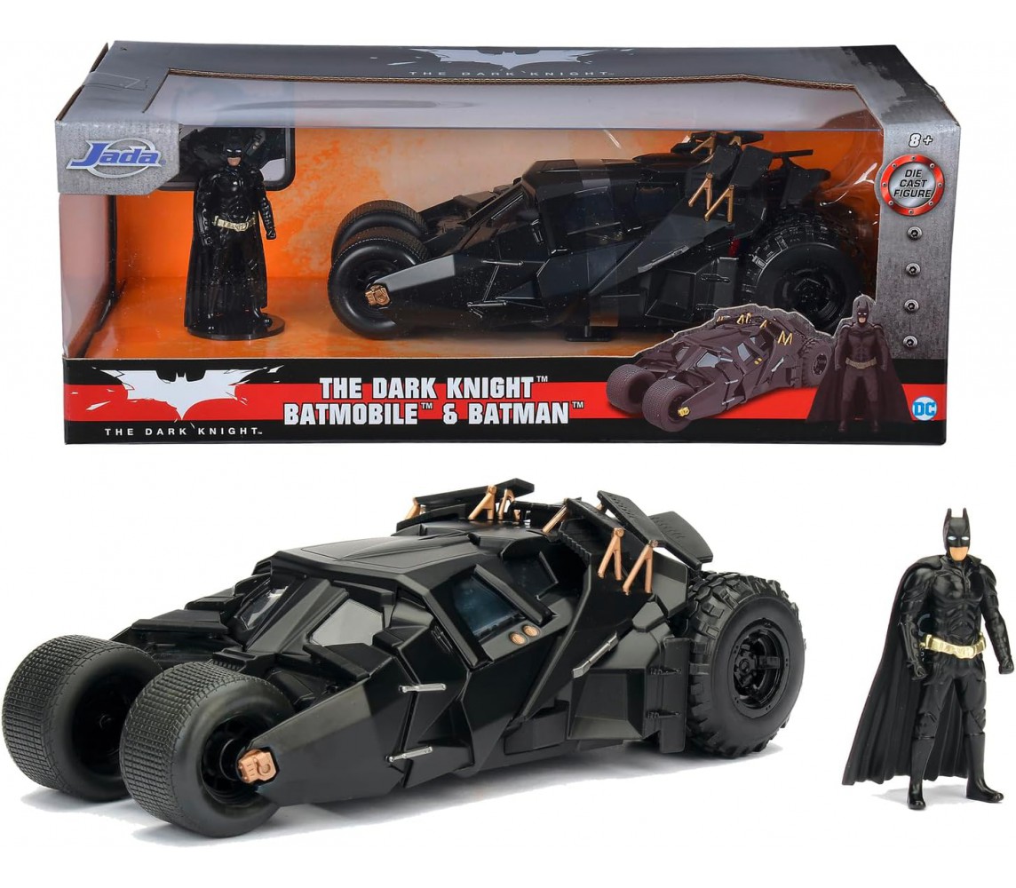 TUMBLER Batmobile BATMAN DARK KNIGHT DieCast Car Model 19cm Scale 1/24 JADA