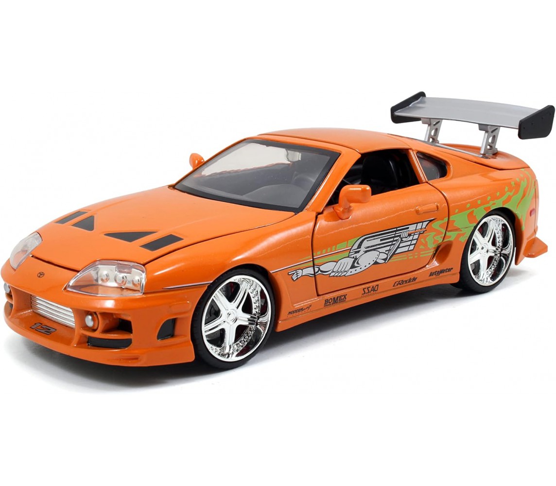 FAST FURIOUS Car Model BRIAN 1995 TOYOTA SUPRA DieCast 1:24 Original JADA