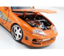 FAST FURIOUS Modello Auto TOYOTA SUPRA 1995 BRIAN 20cm Scala 1:24 Originale JADA