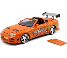 FAST FURIOUS Modello Auto TOYOTA SUPRA 1995 BRIAN 20cm Scala 1:24 Originale JADA