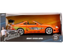FAST FURIOUS Modello Auto TOYOTA SUPRA 1995 BRIAN 20cm Scala 1:24 Originale JADA