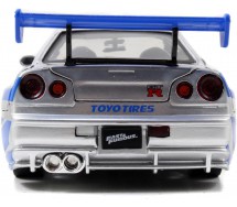 copy of Modello Auto NISSAN SKYLINE GT-R R34 di BRIAN Scala 1:24 Die Cast FAST FURIOUS 7 Jada