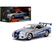 copy of Modello Auto NISSAN SKYLINE GT-R R34 di BRIAN Scala 1:24 Die Cast FAST FURIOUS 7 Jada