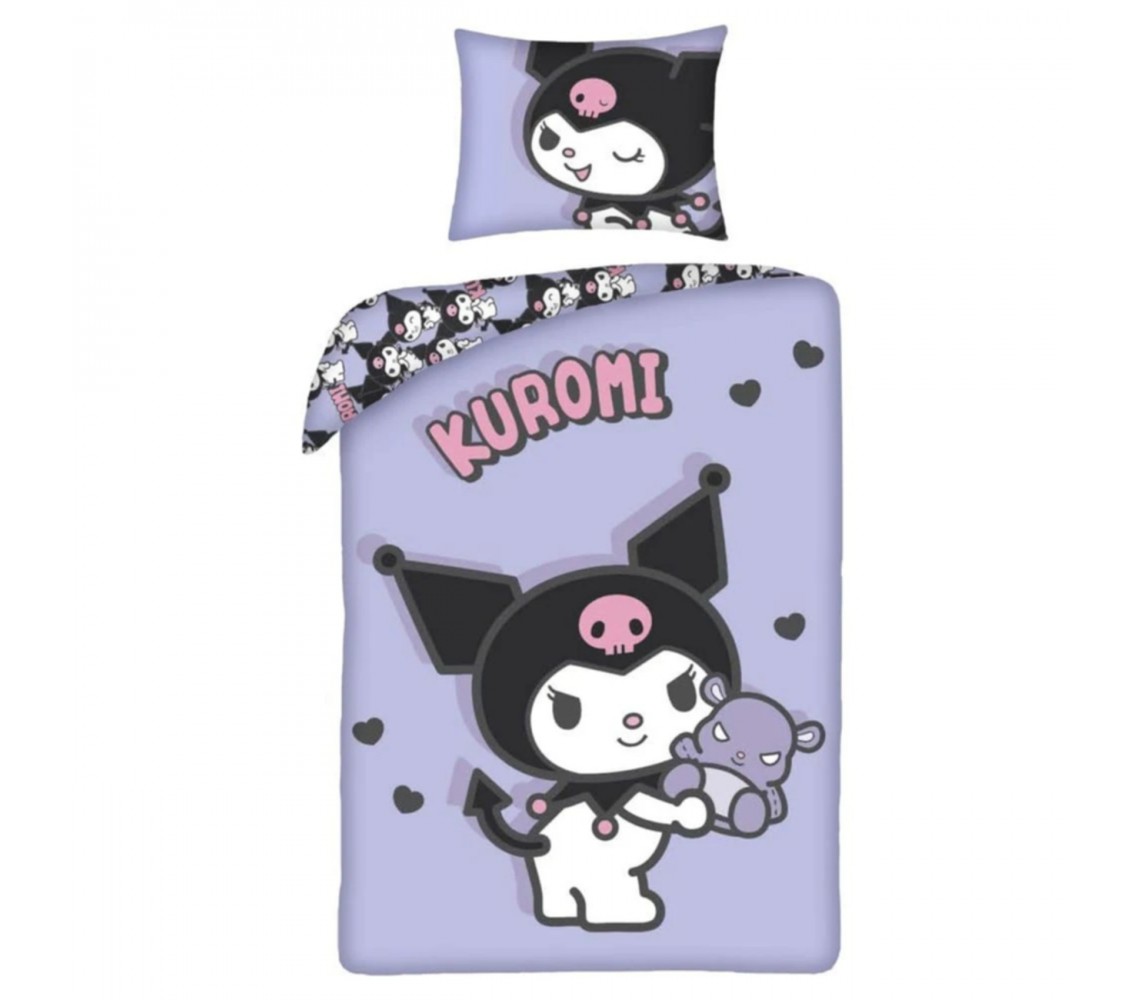 HELLO KITTY Kuromi Bed Set Polyester DUVET COVER Purple 140x200 HKB-80172BL