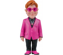 ELTON JOHN Minix FIGURA Statuetta 12cm GIACCO ROSA Collezione Serie Musica 110