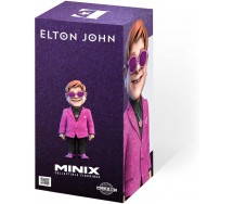 ELTON JOHN Minix FIGURA Statuetta 12cm GIACCO ROSA Collezione Serie Musica 110
