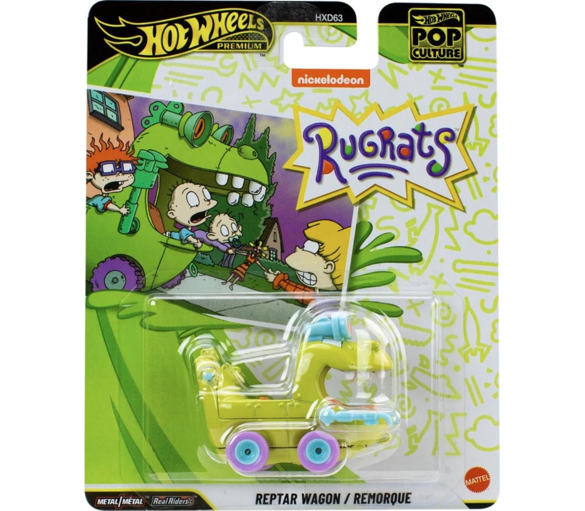 RUGRATS REPTAR WAGON Model Car Die Cast Hot Wheels POP CULTURE 5cm JHW87