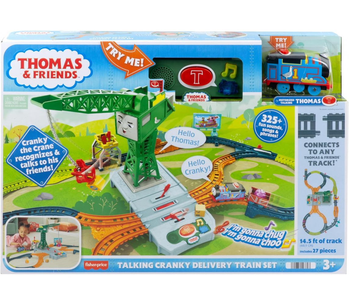 THOMAS anf FRIENDS Train Track Motorized TALKING CRANKY SET Fisher Price HMC28