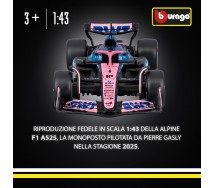 F1 ALPINE A525 Car Model 2025 Driver GASLY 10 Scale 1/43 12cm Bburago