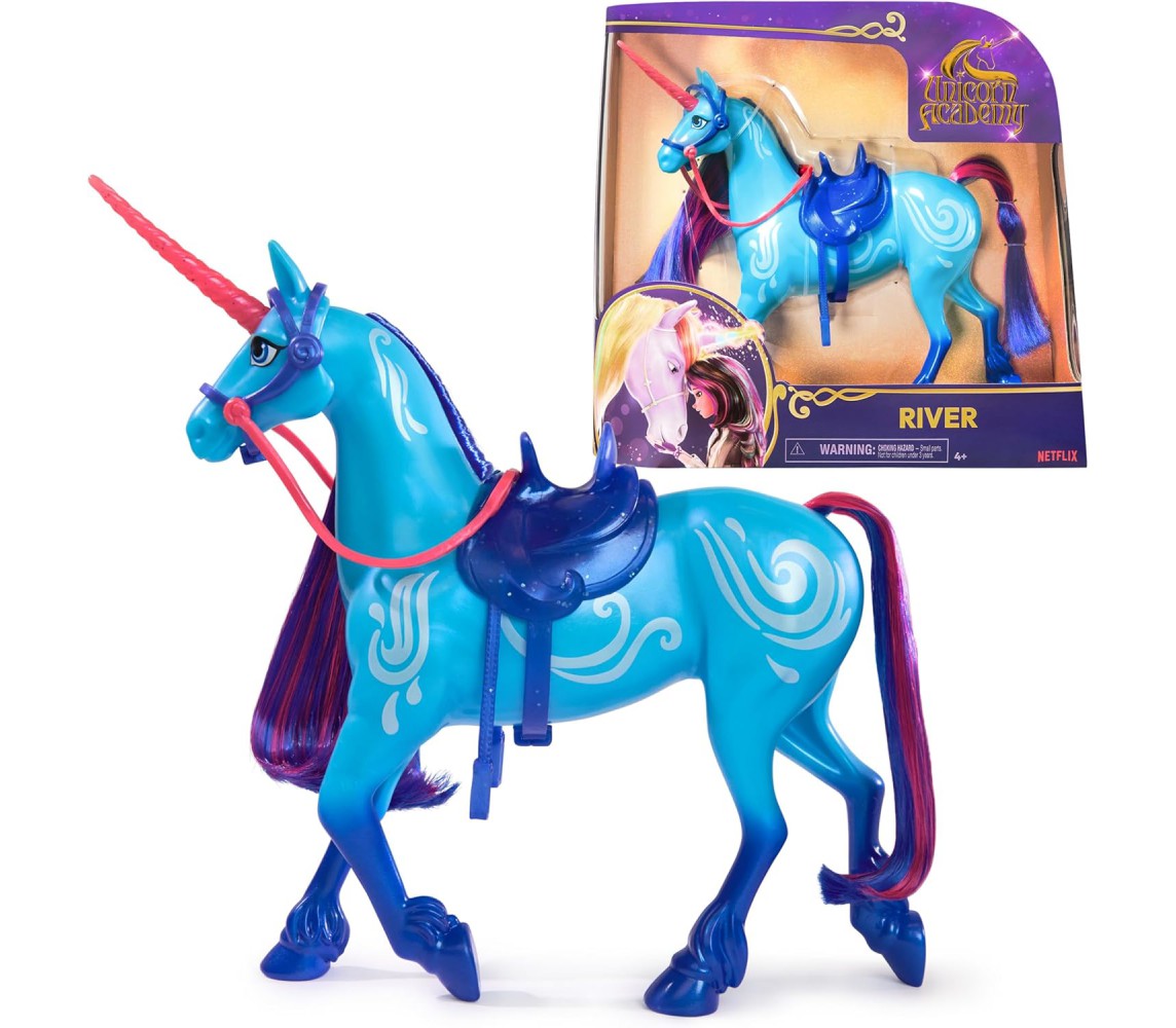 BROKEN PACKAGE UNICORN ACADEMY figure unicorn RIVER with Head Movement Spin Master