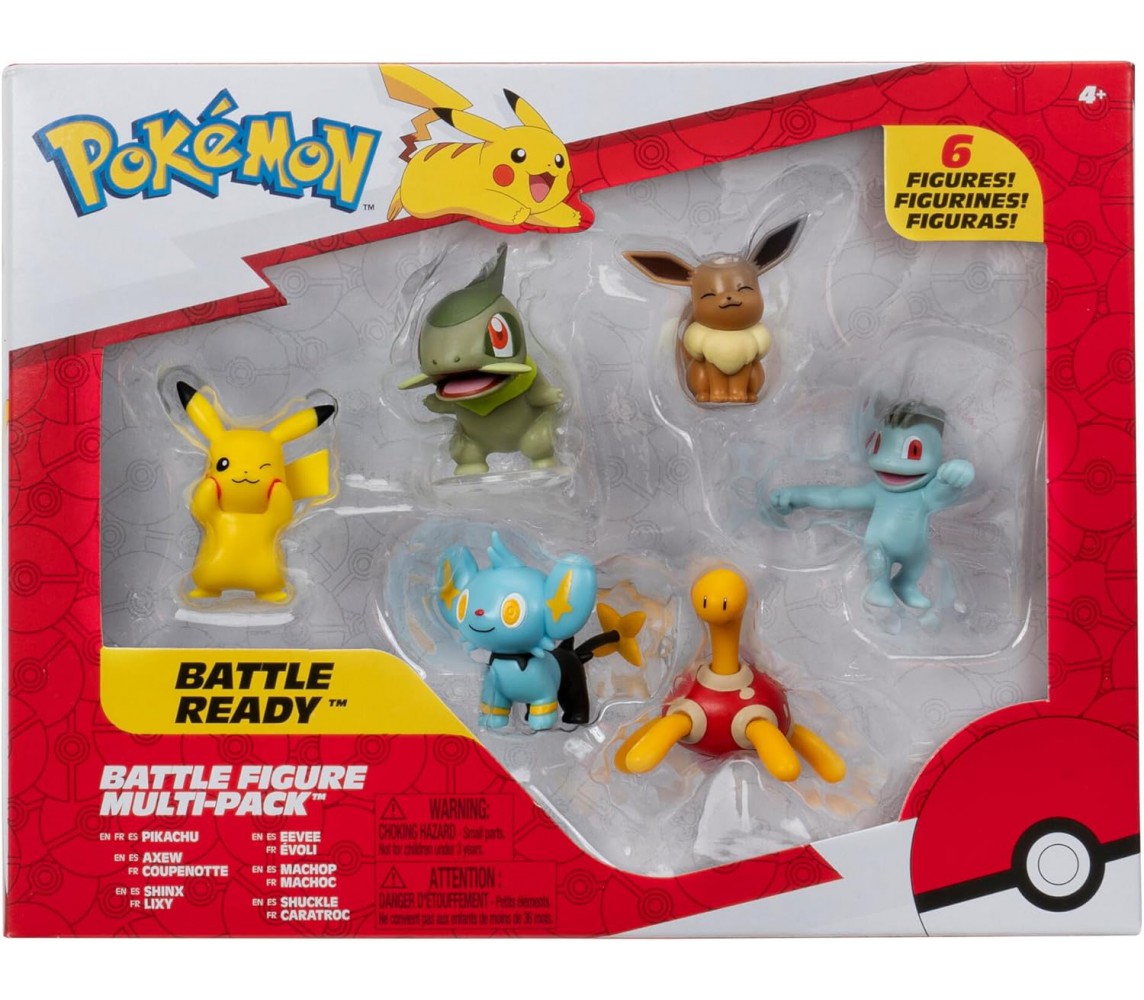 POKEMON Box 8 Mini Figure PIKACHU Jigglypuff Rockruff Sneasel Abra Ditto Leafeon Magikarp Originali BATTLE FIGURE PACK PKW2686
