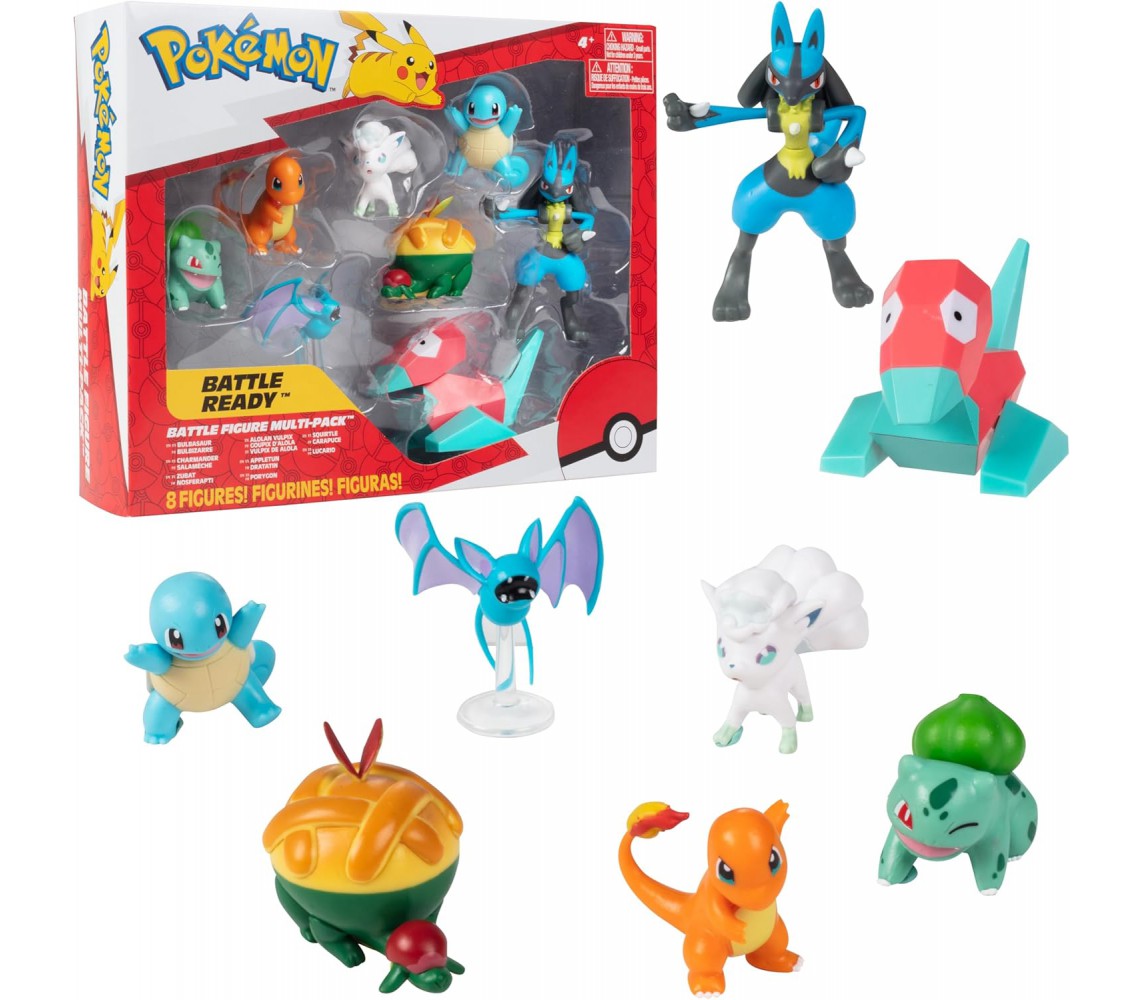 POKEMON Box 8 Mini Figure PIKACHU Jigglypuff Rockruff Sneasel Abra Ditto Leafeon Magikarp Originali BATTLE FIGURE PACK PKW2686