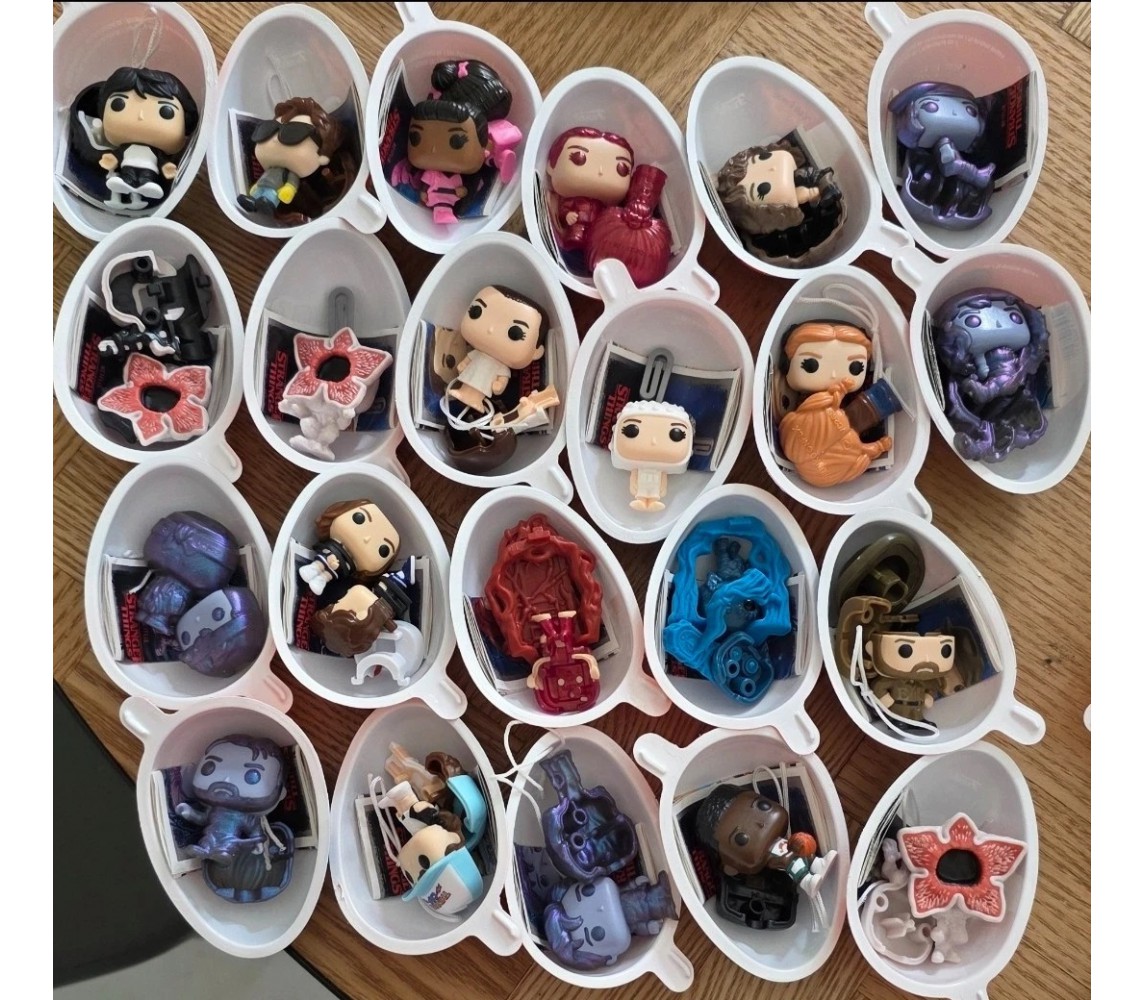 STRANGER THINGS JOY Kinder 22 FIGURE Cartine Gusci Display SENZA WILL Funko Pop