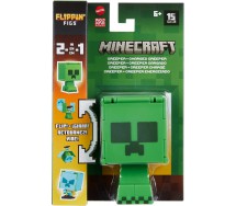 BROKEN PACKAGE MINECRAFT CREEPER CHARGED CREEPER Flippin' Figs Figures Collection 2 in 1 9cm Pixelated Design MATTEL HTL46