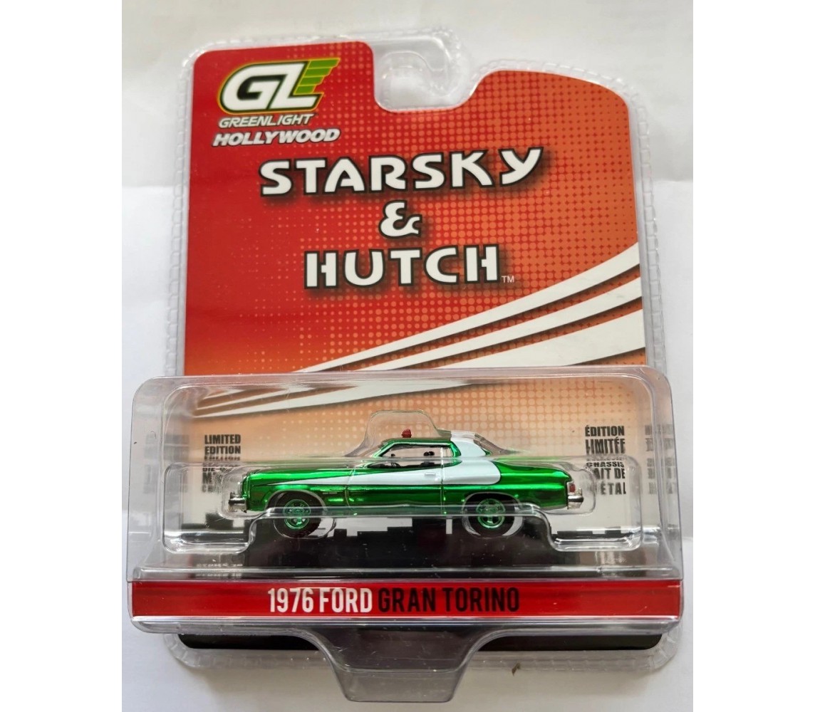 copy of STARSKY e HUTCH Modello Diecast Auto Ford GRAN TORINO 1976 Scala 1:64 Greenlight