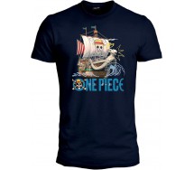ONE PIECE Going Merry SHIP Adult T-Shirt BLUE ANIME MANGA OFFICIAL Licensed