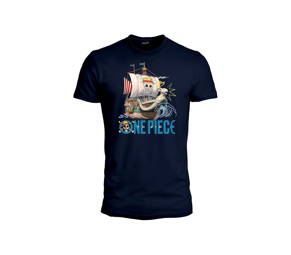 ONE PIECE Going Merry SHIP Adult T-Shirt BLUE ANIME MANGA OFFICIAL Licensed