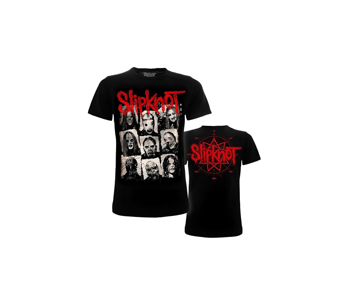 copy of SLIPKNOT Black T-shirt Double Print Original CRAZY For ROCK MUSIC HEAVY METAL OFFICIAL Licensed