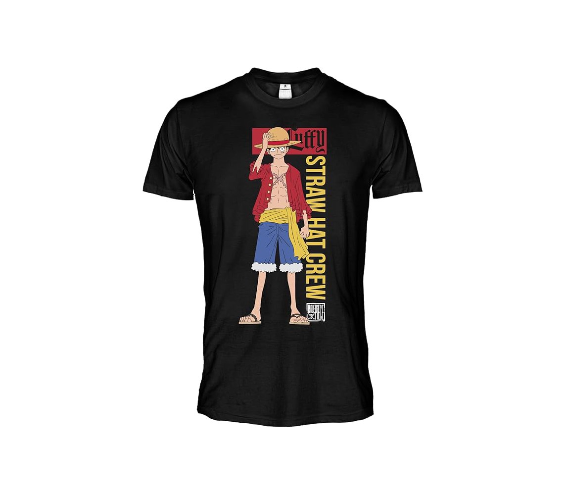 ONE PIECE Straw Hat Crew Adult T-Shirt BLACK ANIME MANGA OFFICIAL Licensed
