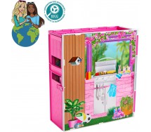BROKEN PACKAGE BARBIE LOFT HOUSE HOLYDAY ROOMS With DOLL and All Furnitures Original Mattel HRJ77